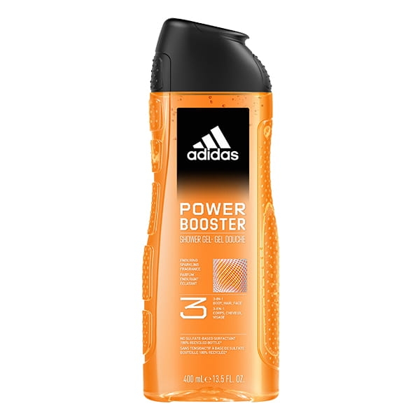 ADIDAS MEN POWER BOOSTER ŻEL POD PRYSZNIC 400ML 3 IN 1 ENDURING SPARKLING FRAGRANCE