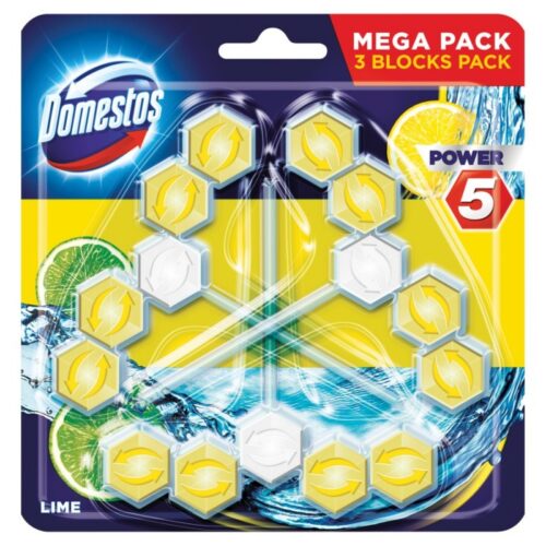 Domestos Power 5 Lemon zawieszka toaletowa 3x55g