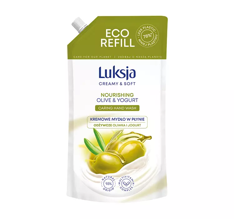 LUKSJA Kremowe Mydło w płynie Olive & Yoghurt zapas 900ml